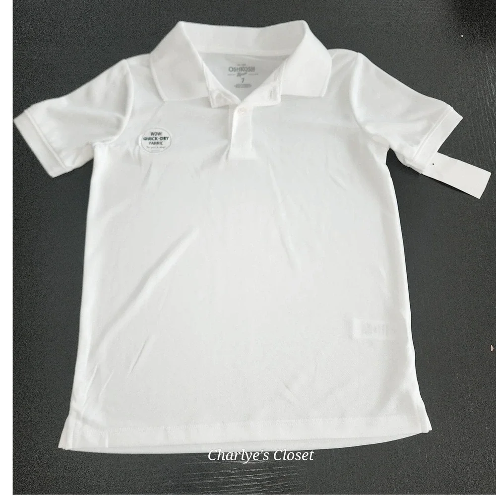 OshKosh 3pc Bundle Boys Size 7 NWT Polo Shirt Chino‎ Shorts Summer Vacation
